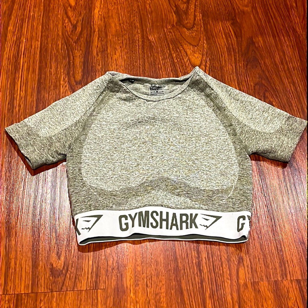 Gym shark green workout top